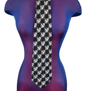 Disney Mickey Unlimited Neck‎ Tie with Mickey Siloutte Geometric